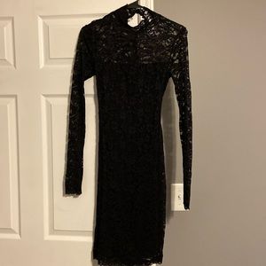 Black lace midi dress, NWT, sz small